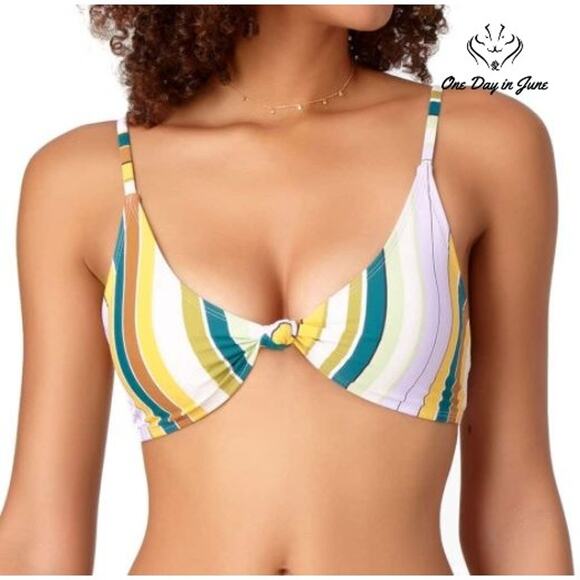 Anne Cole Knotted Triangle Bikini Top Swimwear Size S - Picture 1 of 4